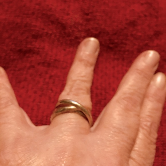 Sterling Silver sz 8 Vintage Puzzle Ring - Picture 2 of 7